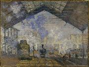 Claude Monet La Gare Saint-Lazare de Claude Monet oil painting picture wholesale